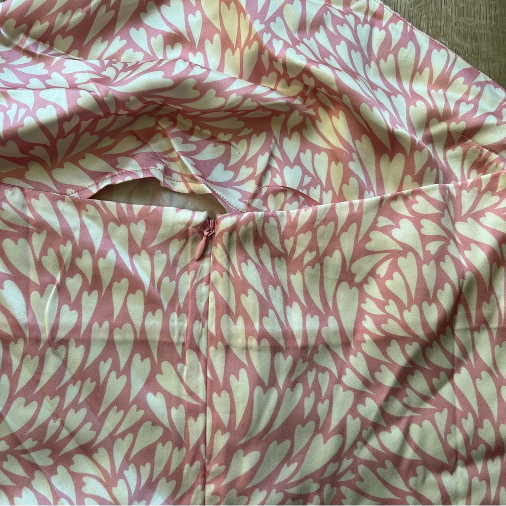 Reformation Poppie Heart Print Silk Halter Mini Dress - Picture 8 of 9